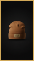 Raw Sienna Slouchy Beanie with Signature Label