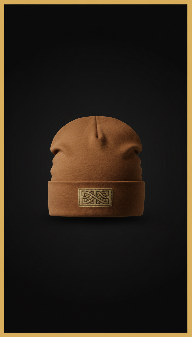 Raw Sienna Slouchy Beanie with Signature Label